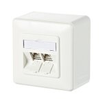 METZ CONNECT C6Amodul 2 Port 180 AP-Dose reinweiss RAL9010