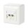 METZ CONNECT C6Amodul 2 Port 180 AP-Dose reinweiss RAL9010