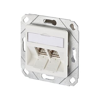 Anschlussdose C6Amodul 2 Port 270 UPk reinweiss