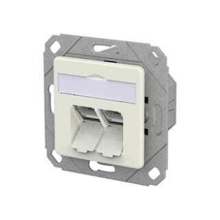 METZ CONNECT Anschlussdose E-DAT C6A LSA++ 2 Port UPk reinwei