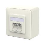 METZ CONNECT Anschlussdose E-DAT C6A IDC 2 Port AP reinwei