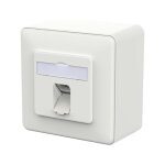 METZ CONNECT Anschlussdose E-DAT C6A LSA++ 1 Port AP...