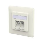 METZ CONNECT Anschlussdose E-DAT C6A LSA++ 2 Port UP reinwei