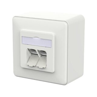 METZ CONNECT Anschlussdose E-DAT C6A LSA++ 2 Port AP verkehrswei