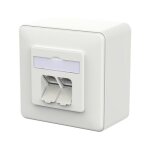 METZ CONNECT Anschlussdose E-DAT C6A LSA++ 2 Port AP...