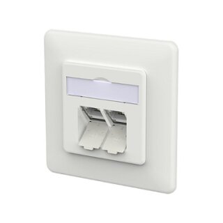 METZ CONNECT Anschlussdose E-DAT C6A LSA++ 2 Port UP verkehrswei