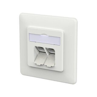 METZ CONNECT Anschlussdose E-DAT C6A IDC 2 Port UP verkehrswei