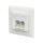 METZ CONNECT Anschlussdose E-DAT C6A IDC 2 Port UP verkehrswei