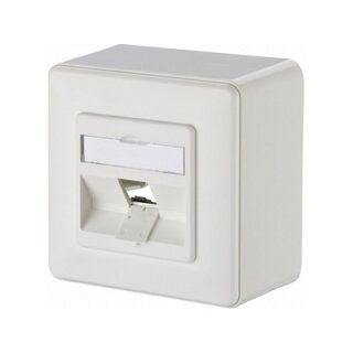METZ CONNECT Keystone Anschlussdose AP 1 Port unbestuckt reinweiss