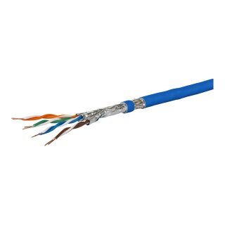 METZ CONNECT Verlegekabel Cat 7A S/FTP, MC GC1300 pro22, LSZH, blau 100m Ring