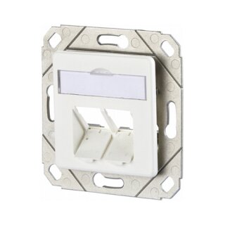 METZ CONNECT Keystone Anschlussdose UPk 2 Port unbestuckt reinweiss