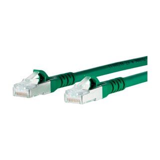 Metz Connect RJ45 network connection cable CAT 6A SFTP 1.50 m green with locking lug protection Metz
