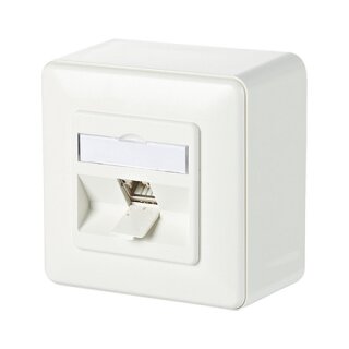 METZ CONNECT C6Amodul 1 Port 180 AP-Dose reinweiss RAL9010