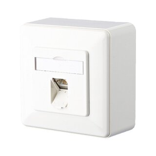 METZ CONNECT Anschlussdose ISO/IEC Cat.6A E-DAT 1 Port AP reinwei