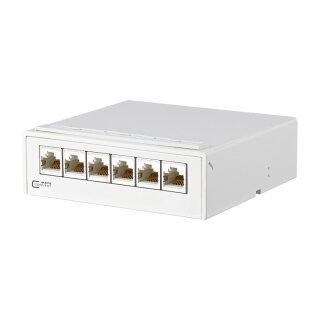 METZ CONNECT AP-Verteiler E-DAT ISO/IEC CAT.6A 6 Port reinwei