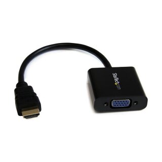 StarTech HDMI to VGA Adapter - 1080p - 1920 x 1080 - Black - HDMI Converter - VGA to HDMI Monitor Adapter