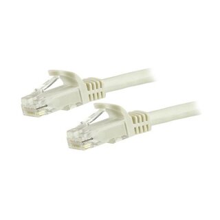 StarTech 3m Cat6 UTP RJ45 Gigabit Patchkabel Snagless - Cat 6 Netzwerkkabel mit Schutzmanschette - Cat.6 Patch-Kabel - Weiss