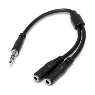 StarTech Slim Stereo Splitter Cable - 3.5mm Male to 2x 3.5mm Female