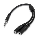 StarTech Slim Stereo Splitter Cable - 3.5mm Male to 2x...