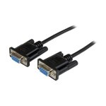 StarTech 2m Black DB9 RS232 Serial Null Modem Cable F/F