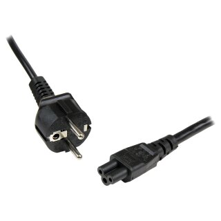 StarTech 1m 3 Prong Laptop Power Cord Schuko CEE7 to C5 Clover Leaf Power Cable Lead