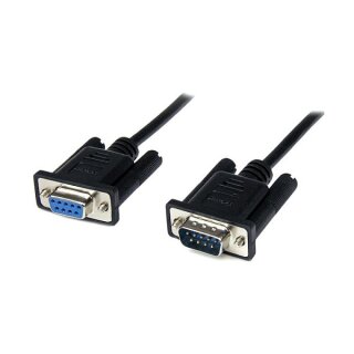 StarTech 2m Black DB9 RS232 Serial Null Modem Cable F/M