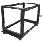 StarTech 12U Adjustable Depth Open Frame 4 Post Server...