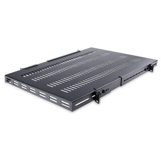 StarTech 1 HE verstellbarer Schwerlast Fachboden fr Server Rack/ Schrank bis 113 Kg - Fachboden Serverschrank 1HE belftet