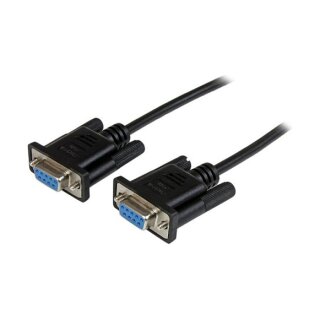 StarTech 1m Black DB9 RS232 Serial Null Modem Cable F/F