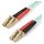 StarTech Aqua OM4 Duplex Multimode Fiber 2m / 6 ft 100 Gb 50/125 OM4 Fiber LC to LC Fiber Patch Cable