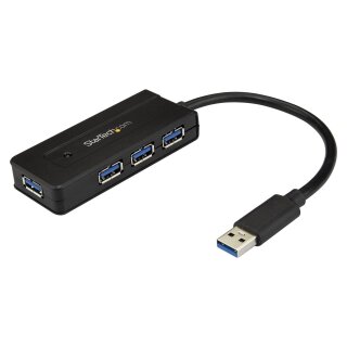 StarTech USB 3.0 Hub 4 Port - mit Ladeanschluss - inkl. Netzteil - USB Port Erweiterung - USB Splitter