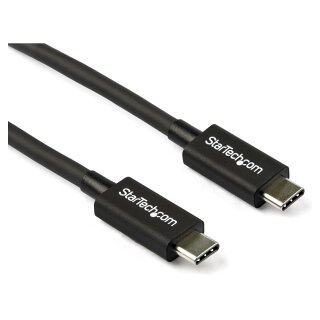 StarTech 0.8m/2.7ft Thunderbolt 3 to Thunderbolt 3 Cable - 40Gbps - Certified TB3 - USB C Compatible Active 100W PD TBLT34MM80CM