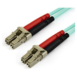 StarTech 7m OM3 LC to LC Multimode Duplex Fiber Optic Patch Cable - Aqua - 50/125 - LSZH Fiber Optic Cable - 10Gb