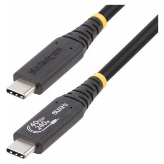 StarTech 1m USB4 Kabel, USB-IF Zertifiziertes USB-C Kabel, 40Gbps, 8K - USB-Kabel - 24 pin USB-C