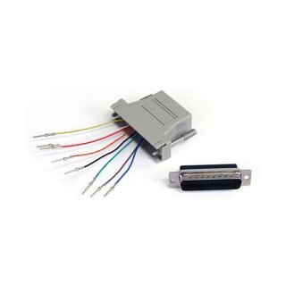 StarTech DB25 auf RJ45 modularer Adapter - Stecker/Buchse - Seriell Adapter - DB25 (St)