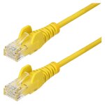 StarTech 1m Yellow Slim CAT6 Ethernet Cable, Snagless,...