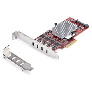 StarTech 4-Port USB Type-C PCIe Card, USB-C 10Gb, 4x Controllers, TAA