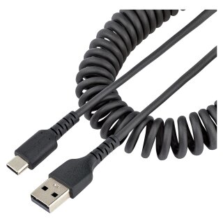 StarTech 50cm USB A auf USB C Kabel, Spiralkabel, USB 2.0 handy kabel - USB-Kabel - USB (M)
