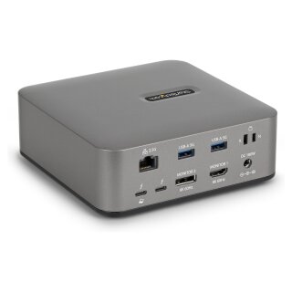 StarTech Thunderbolt 5 Dockingstation DP und HDMI 3-Monitor Dock bis 4K 144Hz oder Dual 8K 60Hz 5x USB-Ports 140W Laptop-Ladung
