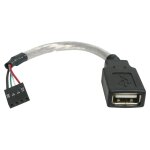 StarTech 6in USB 2.0 Cable - USB A Female to USB...