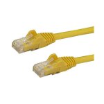 StarTech 0.5m Yellow Cat6 Patch Cable with Snagless RJ45...