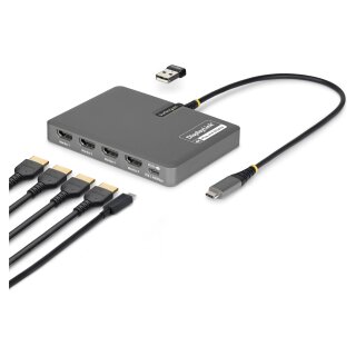 USB-C TO QUAD HDMI ADAPTER ADAPTER 4K 60HZ HDMI PD