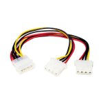 StarTech LP4 to 2x LP4 Power Y Splitter Cable M/F