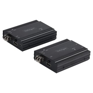 StarTech 4K HDMI USB LWL Extender - bis zu 300m MultiMode - 2x 10G MMF SFP+ Modul - KVM Extension Kit TX/RX