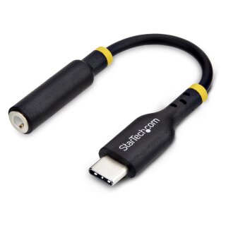 StarTech.com USB-C Audio Adapter to 3.5mm TRRS Jack, Headphone Aux Dongle