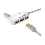 ROLINE USB 2.0 4-Port Hub mit Repeater 12m