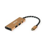ROLINE GOLD USB Typ C Dockingstation, HDMI 4K, 2x USB 3.2...