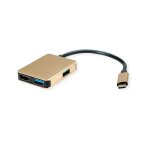 ROLINE GOLD USB Typ C Dockingstation, HDMI 4K, 2x USB 3.2...