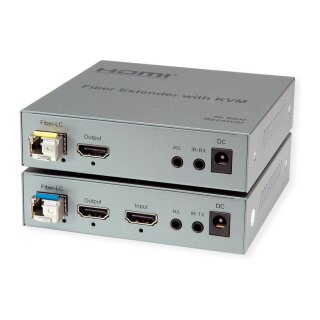 ROLINE KVM Verlngerung ber LWL, HDMI 4K, USB, 20 km