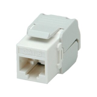 ROLINE Cat.6 (Class E) Keystone, ungeschirmt, werkzeuglos, weiss